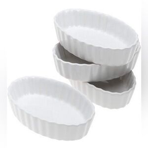 NIB 4 pc. BonJour Chef's Stoneware Crème Brûlée Ramekins